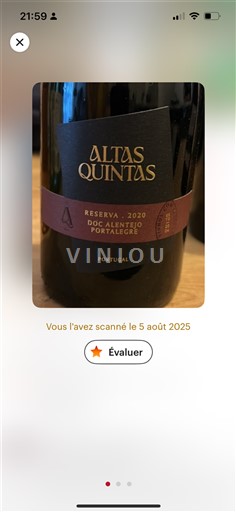 Portugalska Alentejo Altas Quintas Reserva 2020