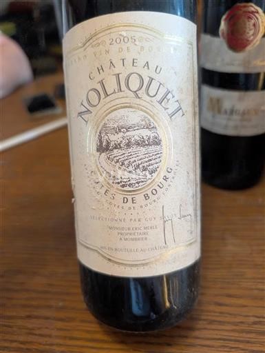 Bordeaux Côtes-de-bourg Château Noliquet 2005