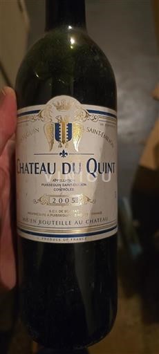 Bordeaux Puisseguin-saint-émilion Château Quint 2005