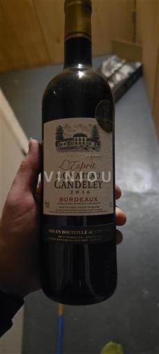 Burdeos Bordeaux Château Candeley L'Esprit 2016