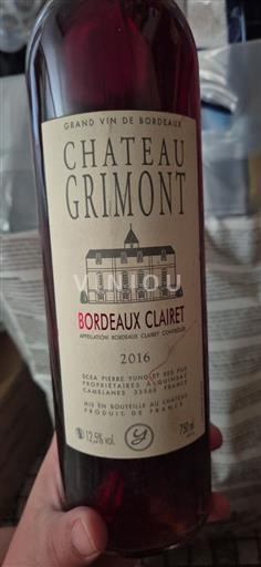 Bordeaux Bordeaux clairet Château Grimont 2016