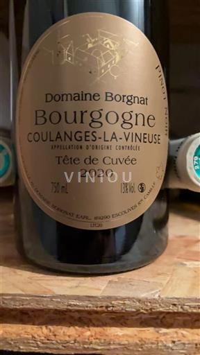 Bourgogne Domaine Borgnat Tête de 2020
