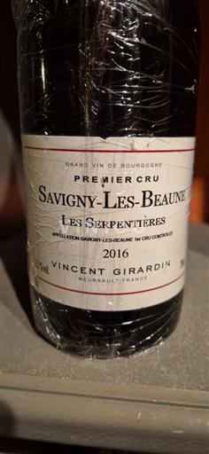 Bourgogne Savigny-lès-beaune Premier Cru Vincent Girardin Les Serpentières 2016