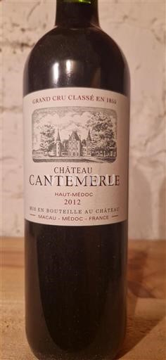 Bordeaux Haut-Médoc Grand Cru Château Cantemerle 2012