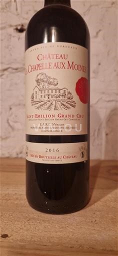 Bordeaux Saint-Émilion Grand Cru Grand Cru Château La Chapelle aux Moines 2016
