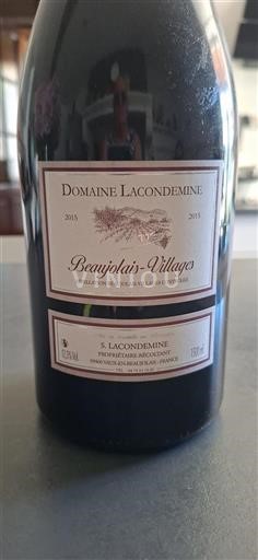 Beaujolais Beaujolais Villages Domaine La Condemine 2015