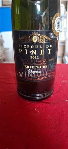 Linguadoca Picpoul-de-pinet Ormarine Carte Noire 2011