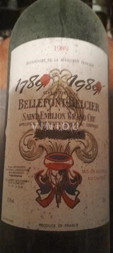 Bordeaux Saint-Émilion Grand Cru Grand Cru Bellefont-Belcier 1989
