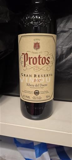 Castile and León Ribera del Duero Protos Gran Reserva 2012