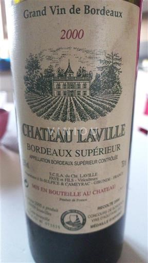 Bordeaux Bordeaux supérieur Château Laville 2000