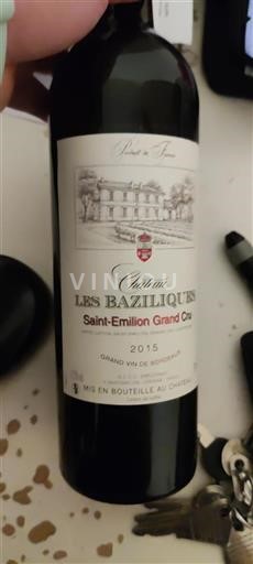 Bordeaux Saint-Émilion Grand Cru Grand Cru Château Les Baziliques 2015
