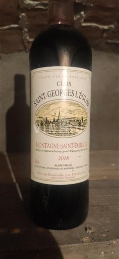 Burdeos Montagne-Saint-Émilion Clos Saint-Georges L'Église 2018
