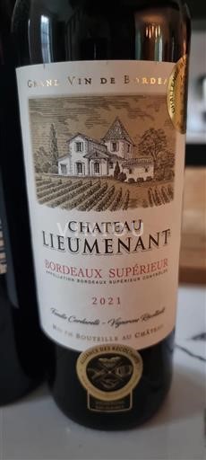 Bordéus Bordeaux Superior Château Lieumenant 2021