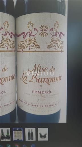 Bordeaux Pomerol Baron Philippe de Rothschild Mise de La Baronnie 1995