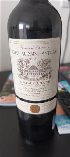 Bordeaux Bordeaux supérieur Château Saint-Antoine Réserve du Château 2004