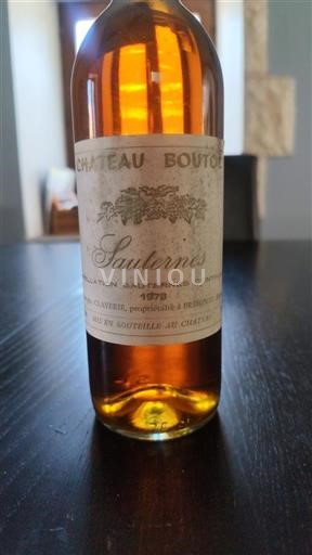 Vin Rouge liquoreux Château Boutoc 1978 France Bordeaux Sauternes AOC