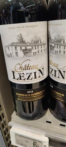 Bordeaux Bordeaux supérieur Château Lézin 2018