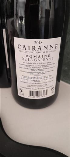 Rhône Valley Cairanne Domaine La Garenne 2018