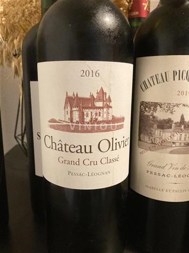 Bordeaux Pessac-Léognan Grand Cru Château Olivier 2016
