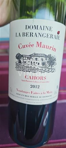 Jihozápad Cahors Domaine La Berangeraie Maurin 2012