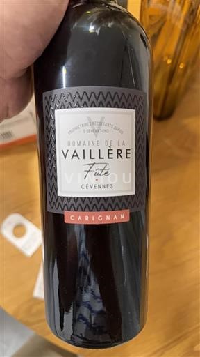 Vin Rouge sec Fûté Domaine La Vaillère 2020 France Languedoc et Roussillon Cévennes