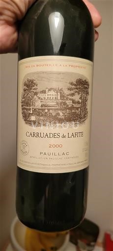 Bordeaux Pauillac Château Lafite Rothschild Carruades de Lafite 2000