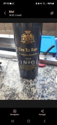 Bordeaux Saint-Émilion Grand Cru Clos La Rose 2015