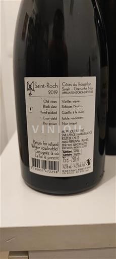 Roussillon Côtes-du-Roussillon Saint-Roch 2019
