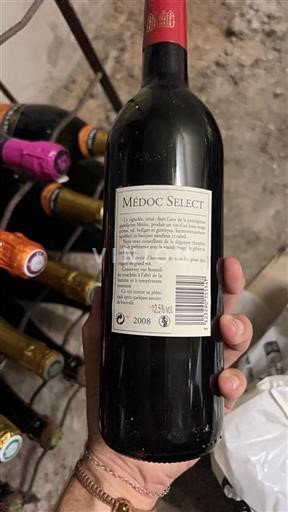 Vin Rouge sec Médoc Select 2008 France Bordeaux Médoc