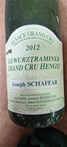 Alsazia Non specificato Grand Cru Joseph Schaffar Gewurztraminer Grand Cru Hengst 2012