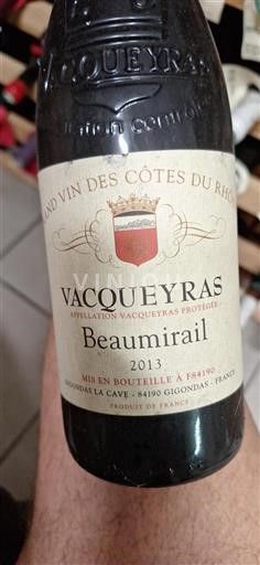 Vallée du Rhône Vacqueyras Gigondas la Cave Beaumirail 2013