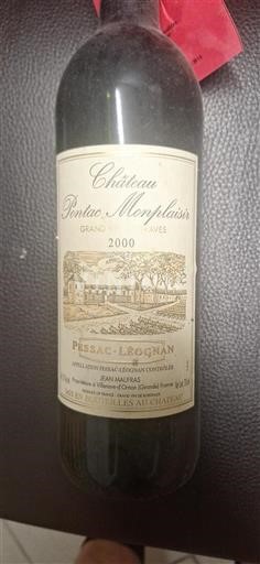 Bordeaux Pessac-Léognan Château Pontac Monplaisir 2000