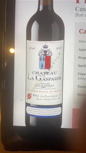 Bordeaux Castillon-côtes-de-bordeaux Château La Gasparede 2010