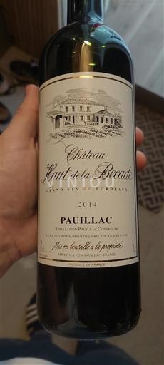 Bordeaux Pauillac Château Haut de la Bécade 2014