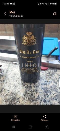 Bordeaux Saint-Émilion Grand Cru Grand Cru Clos La Rose 2015