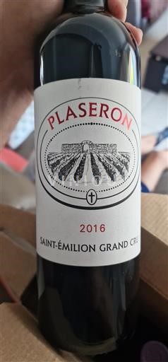 Burdeos Saint-Émilion Gran Cru Grand Cru Plaseron 2016