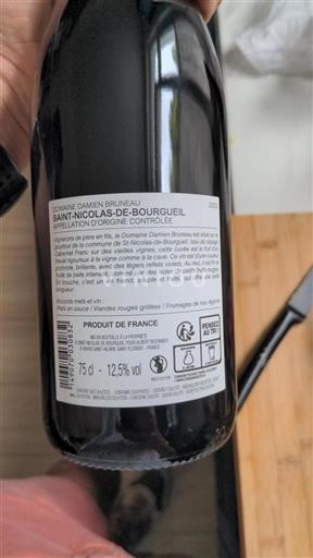 Údolí Loiry Saint-Nicolas-De-Bourgueil Domaine Damien Bruneau 2023