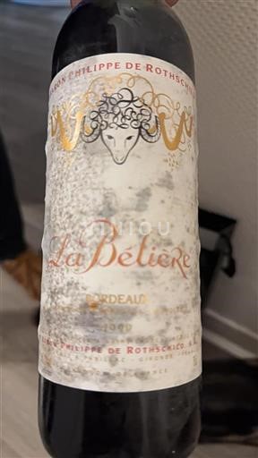 Bordeaux Baron Philippe de Rothschild La Bélière 1999