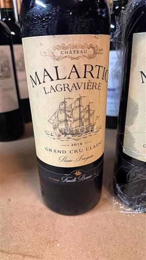 Vin Rouge sec Malartic Lagravière 2016 France Bordeaux Pessac-Léognan Grand Cru