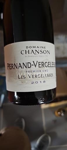 Bourgogne Pernand-vergelesses Premier Cru Domaine Chanson Les Vergelesses 2018