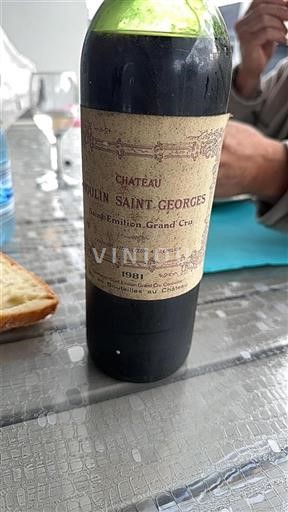 Burdeos Saint-Émilion Gran Cru Grand Cru Château Moulin Saint-Georges 1981