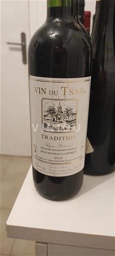 Vin Rouge sec Tradition Vin du Tsar 2016 France Aquitaine et Charentes Thézac-Perricard IGP