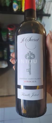 Vin Rouge sec Le Secret Château Saint Florin Non millésimé France Bordeaux AOC