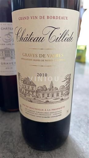 Bordeaux Graves-de-vayres Château Tillède 2010
