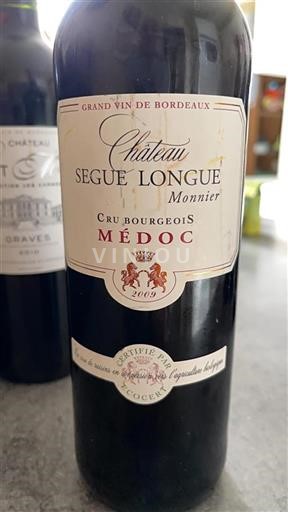 Bordeaux Médoc Cru Bourgeois Château Segue Longue Monnier 2009