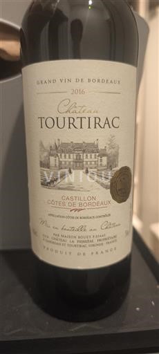 Bordeaux Côtes-de-Bordeaux Château Tourtirac 2016