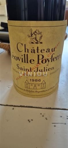 Bordeaux Saint-Julien Grand Cru Château Léoville Poyferré 1986