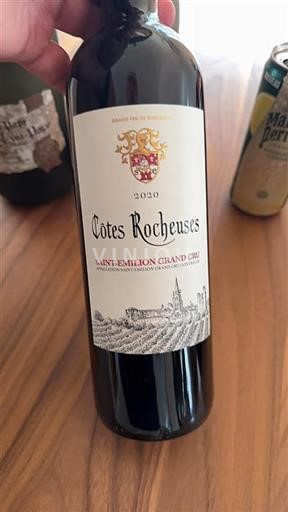 Vin Rouge sec Côtes Rocheuses 2020 France Bordeaux Saint-Émilion Grand Cru Grand Cru