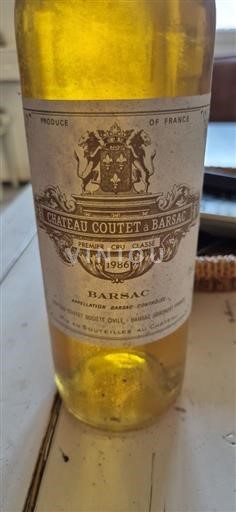 Bordeaux Barsac Premier Cru Château Coutet 1986
