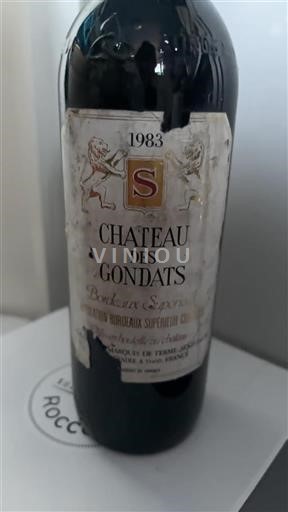 Bordeaux Bordeaux supérieur Château Des Gondats 1983